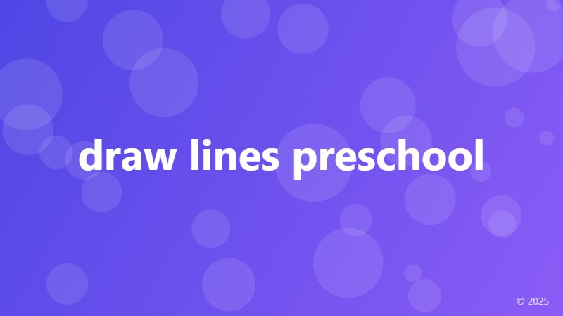 draw lines preschool