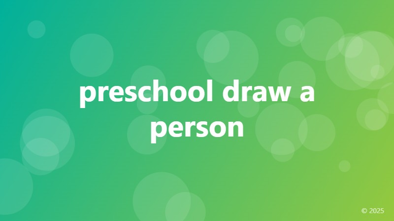 preschool draw a person