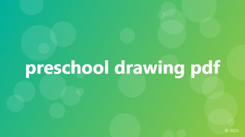 preschool drawing pdf