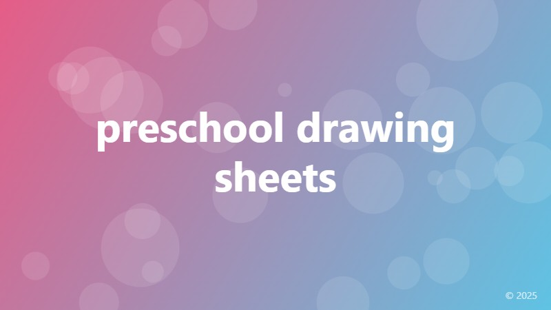 preschool drawing sheets