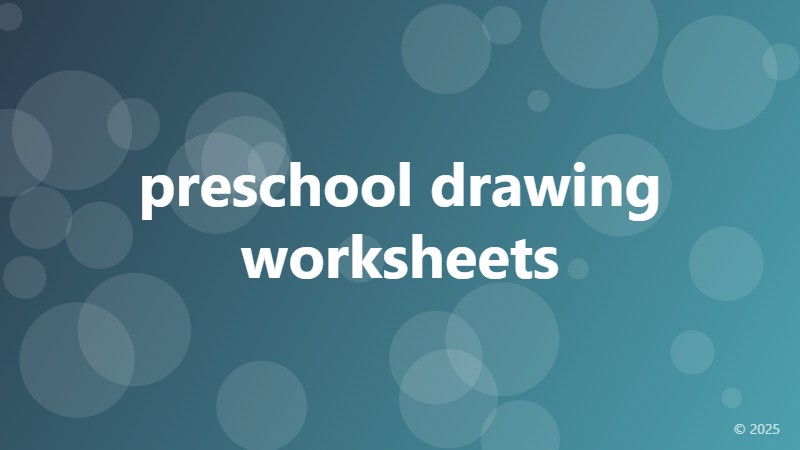 preschool drawing worksheets