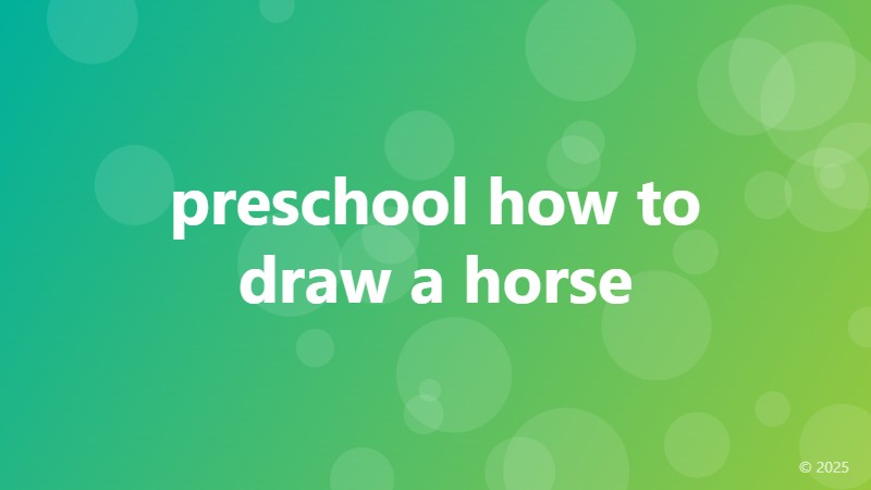 preschool how to draw a horse