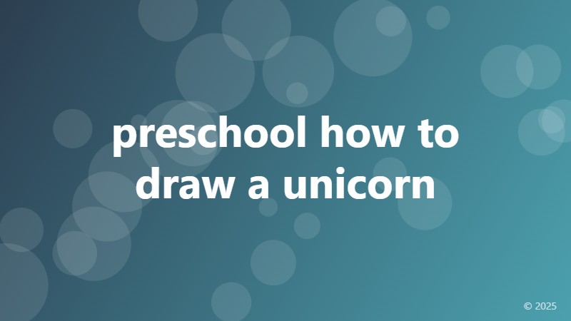preschool how to draw a unicorn