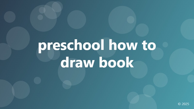 preschool how to draw book
