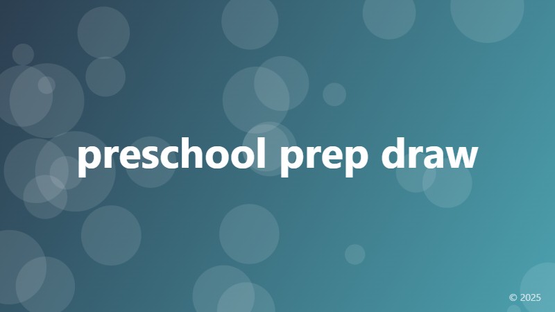 preschool prep draw