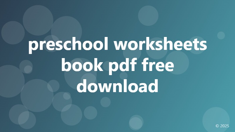 preschool worksheets book pdf free download
