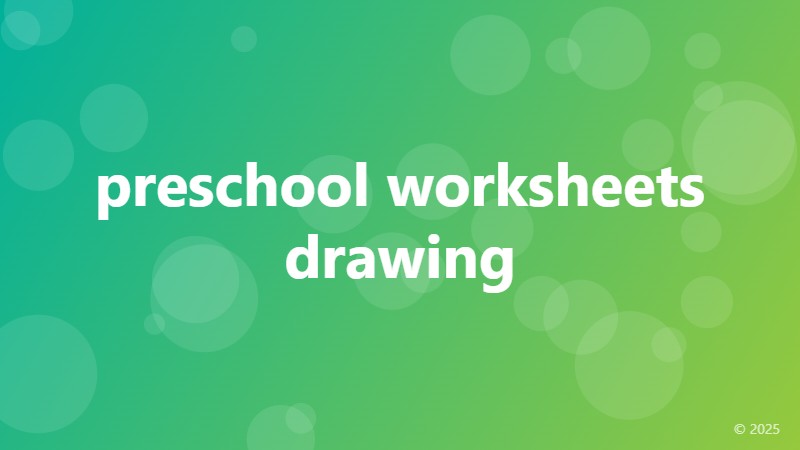 preschool worksheets drawing